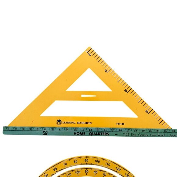 Learning Resources Safe T Protractor Triangle Big Ruler Geometry Tool Homeschool - Picture 12 of 15